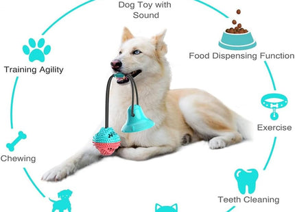 Juguete para perro con ventosa y dispensador de comida