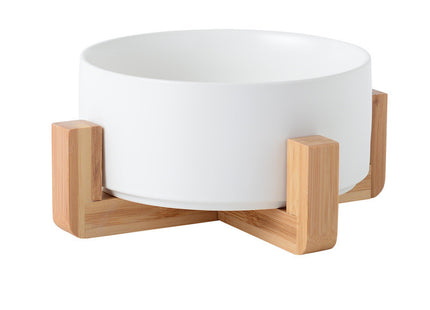 Plato de cerámica con base madera 850 ml