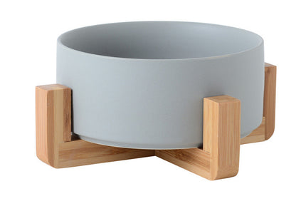 Plato de cerámica con base madera 850 ml