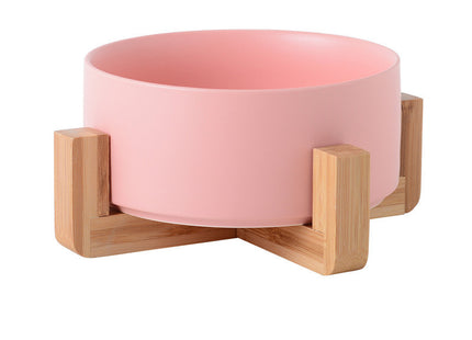 Plato de cerámica con base madera 850 ml