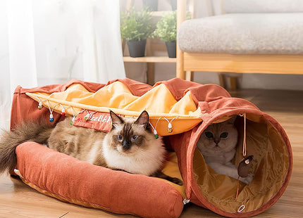 Juguete Túnel Y Casa Para Gato 2 en 1