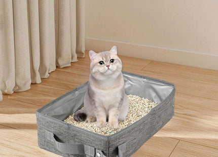 Caja de arena portátil y plegable para gatos