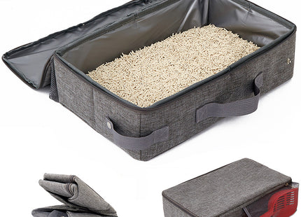 Caja de arena portátil y plegable para gatos