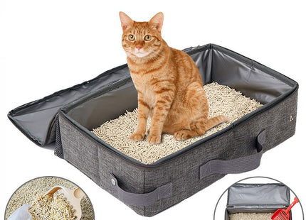 Caja de arena portátil y plegable para gatos