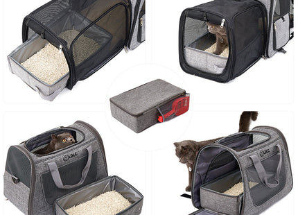Caja de arena portátil y plegable para gatos