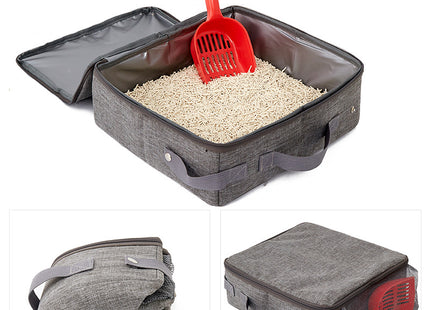 Caja de arena portátil y plegable para gatos