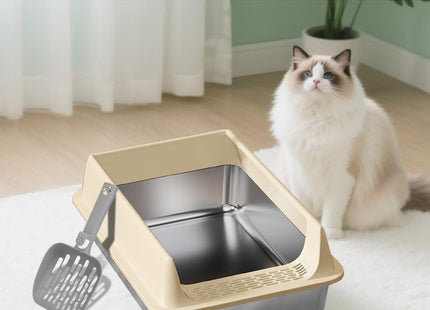 Bandeja Sanitaria para Gatos de Acero Inoxidable 🐱✨ | Incluye Pala
