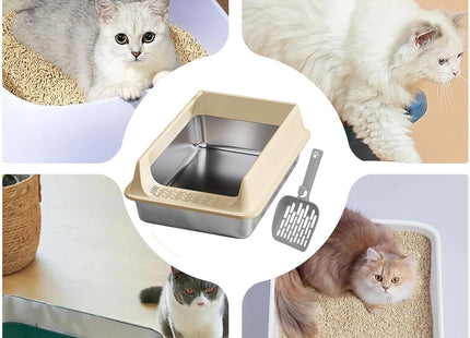 Bandeja Sanitaria para Gatos de Acero Inoxidable 🐱✨ | Incluye Pala
