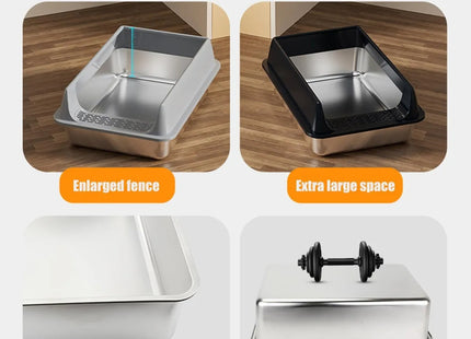 Bandeja Sanitaria para Gatos de Acero Inoxidable 🐱✨ | Incluye Pala
