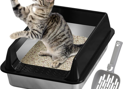 Bandeja Sanitaria para Gatos de Acero Inoxidable 🐱✨ | Incluye Pala