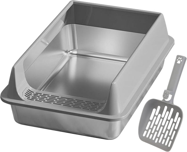 Bandeja Sanitaria para Gatos de Acero Inoxidable 🐱✨ | Incluye Pala