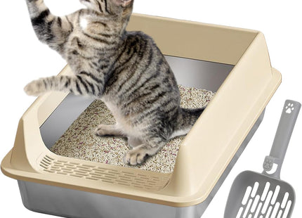 Bandeja Sanitaria para Gatos de Acero Inoxidable 🐱✨ | Incluye Pala
