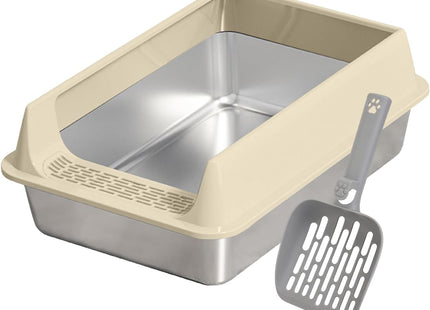 Bandeja Sanitaria para Gatos de Acero Inoxidable 🐱✨ | Incluye Pala