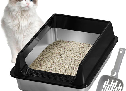 Bandeja Sanitaria para Gatos de Acero Inoxidable 🐱✨ | Incluye Pala