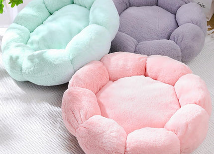 Cama para Mascotas Tipo Flor 🌸🐶🐱 | Súper Suave y Cómoda