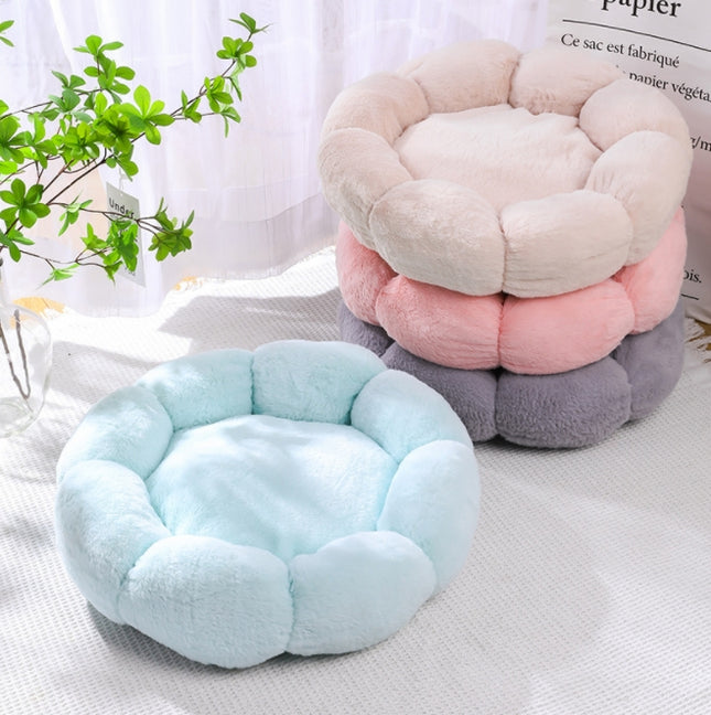 Cama para Mascotas Tipo Flor 🌸🐶🐱 | Súper Suave y Cómoda
