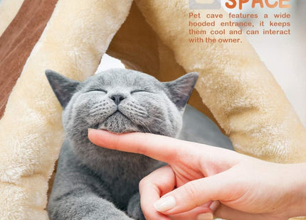 Cama para Gatos 2 en 1 con Forma de Túnel