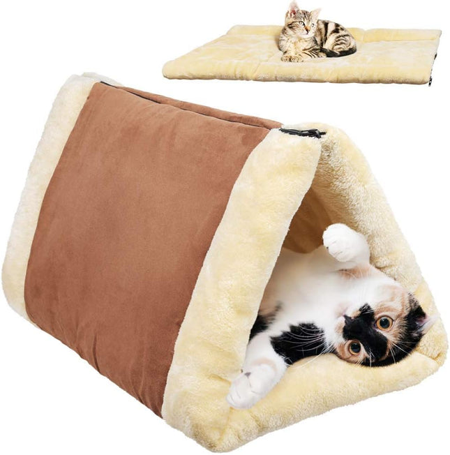 Cama para Gatos 2 en 1 con Forma de Túnel