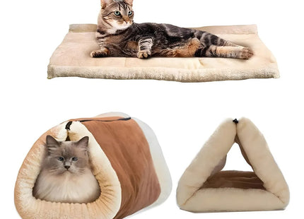 Cama para Gatos 2 en 1 con Forma de Túnel