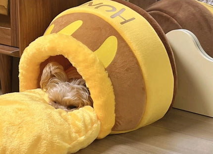 Cama Para Mascotas Con Diseño De Tarro De Miel