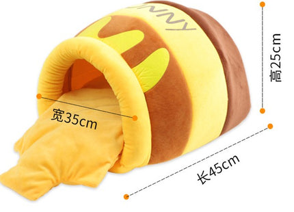 Cama Para Mascotas Con Diseño De Tarro De Miel