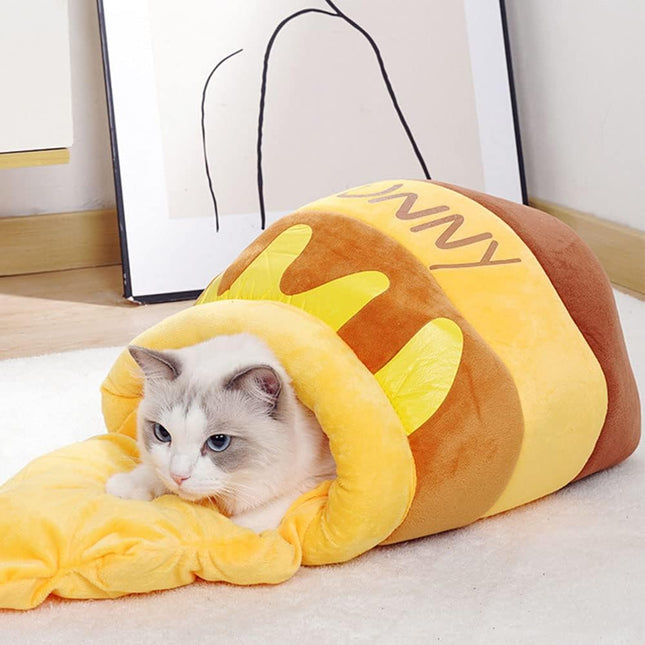 Cama Para Mascotas Con Diseño De Tarro De Miel