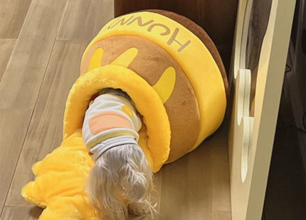 Cama Para Mascotas Con Diseño De Tarro De Miel