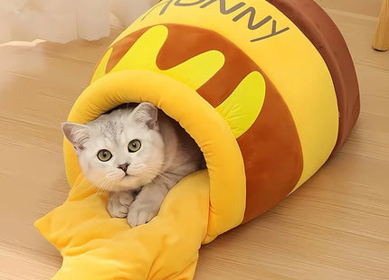 Cama Para Mascotas Con Diseño De Tarro De Miel