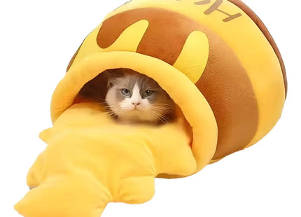 Cama Para Mascotas Con Diseño De Tarro De Miel