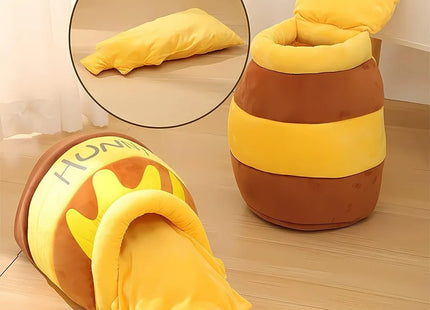 Cama Para Mascotas Con Diseño De Tarro De Miel