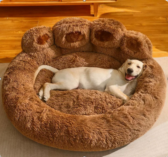 Cama para Perros y Gatos con Forma de Huella