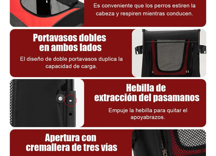 Cochecito para Perros y Mascotas 🐶🛒 | Cómodo, Seguro y Plegable
