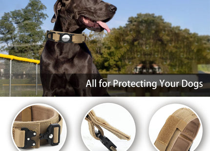 Collar Táctico para Perros con Soporte AirTag