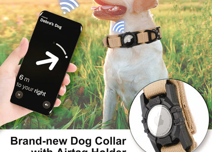 Collar Táctico para Perros con Soporte AirTag