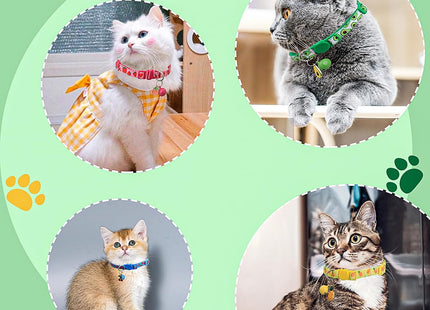Collar para Gato con Cascabel 🐱🔔 | Ajustable y Colorido