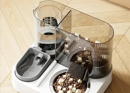 Plato Doble con Dispensador de Agua Automático 2 en 1 💧🐾