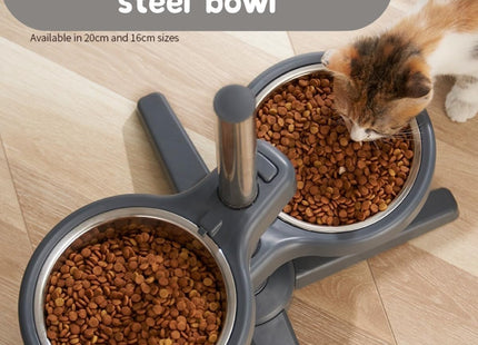 Comedero Elevado Doble Ajustable para Perros y Gatos