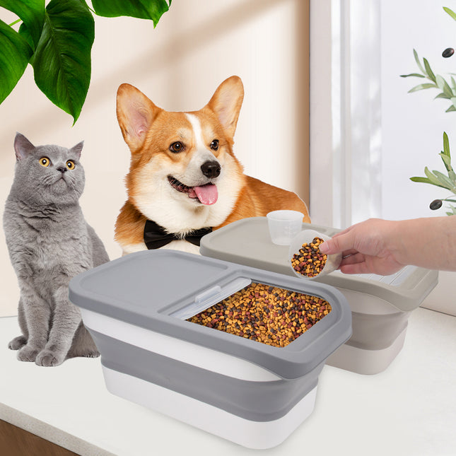 Contenedor Plegable Hermético para Alimento de Mascotas – 15L