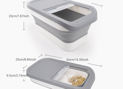 Contenedor Plegable Hermético para Alimento de Mascotas – 15L