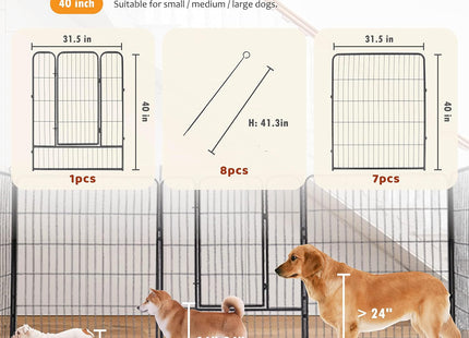 Corral Metálico Plegable para Mascotas 🐶