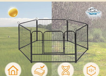 Corral Metálico Plegable para Mascotas 🐶