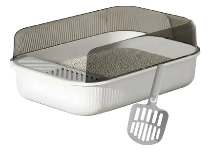 Arenero Semicerrado Grande Para Gato + Palita