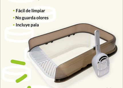 Arenero Semicerrado Grande Para Gato + Palita