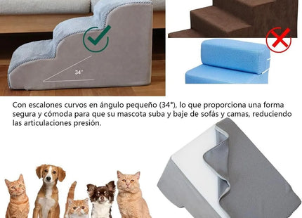 Escalera para Mascotas 🐶🐱 | Acceso Seguro a Sofá y Cama