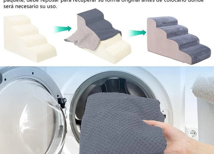 Escalera para Mascotas 🐶🐱 | Acceso Seguro a Sofá y Cama