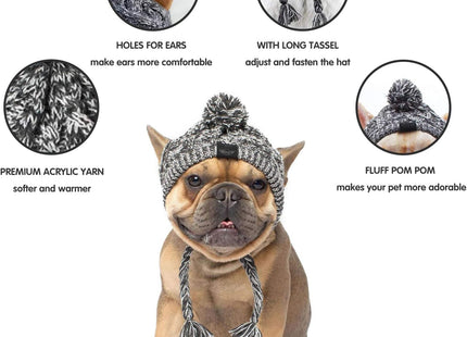 Gorro de Invierno para Perros 🐶🧶 | Tejido, Abrigado y Ajustable