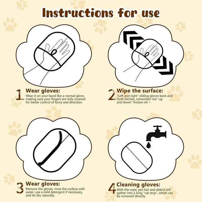 Guantes Removedores de Pelo para Mascotas