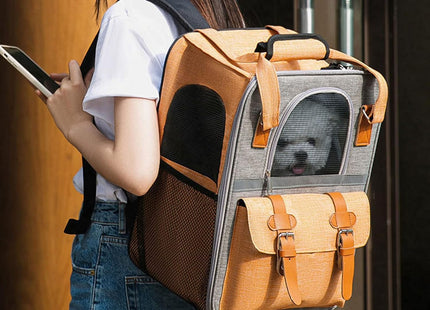 Mochila Transportadora para Mascotas – Cómoda, Segura y Transpirable