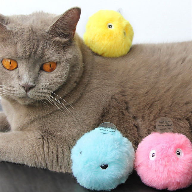 Bola de Felpa Con Sonido Interactiva para Gatos