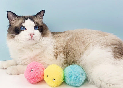 Bola de Felpa Con Sonido Interactiva para Gatos